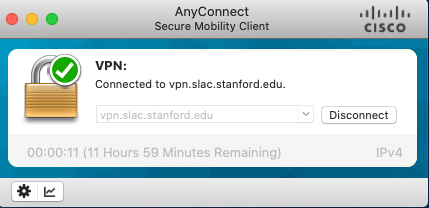 Screenshot of the AnyConnect confirmation message