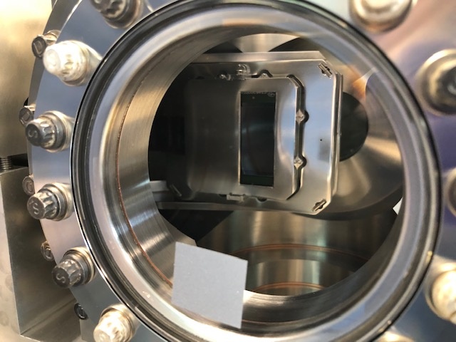 Sensor viewed through chamber window